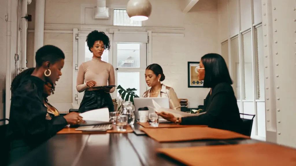 Reunião sobre bem estar no trabalho
